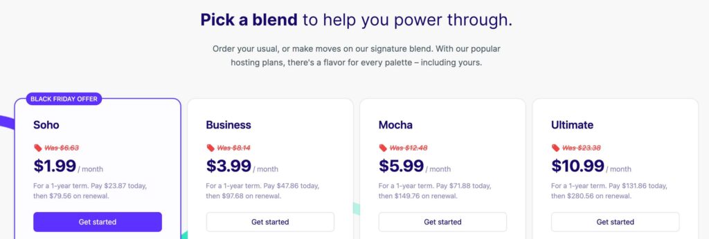 MochaHost Hosting Plans