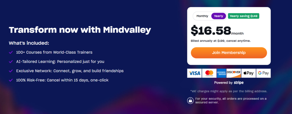 Mindvalley Membership Plans