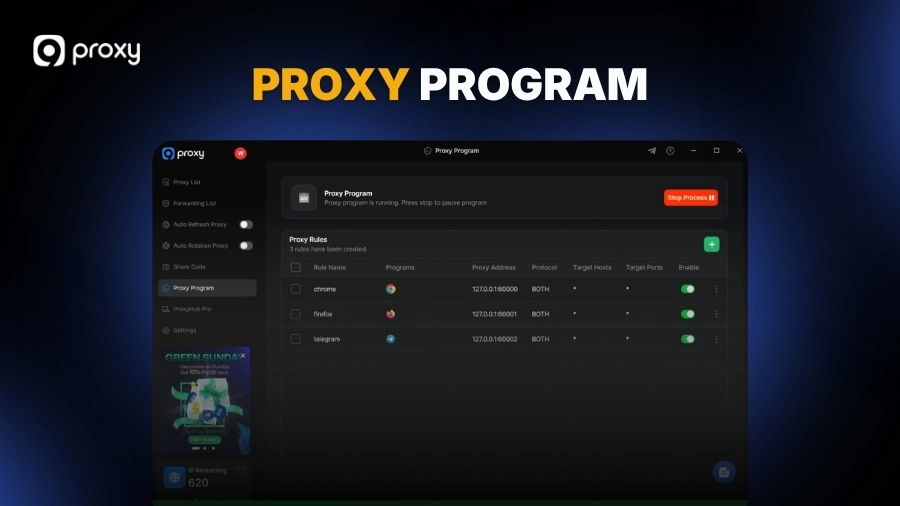 9Proxy- Proxy Program Features