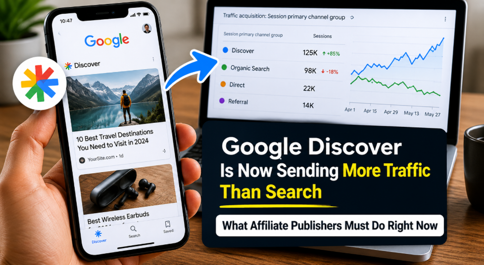 Google Discover Is Now Sending More Traffic Than Search — What Affiliate Publishers Must Do Right Now