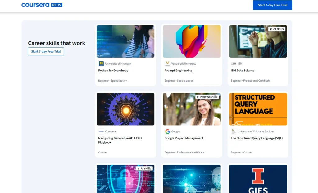 Coursera plus courses