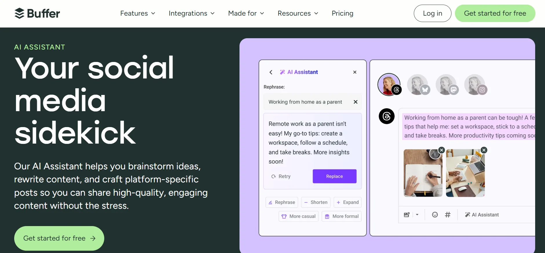Buffer with AI