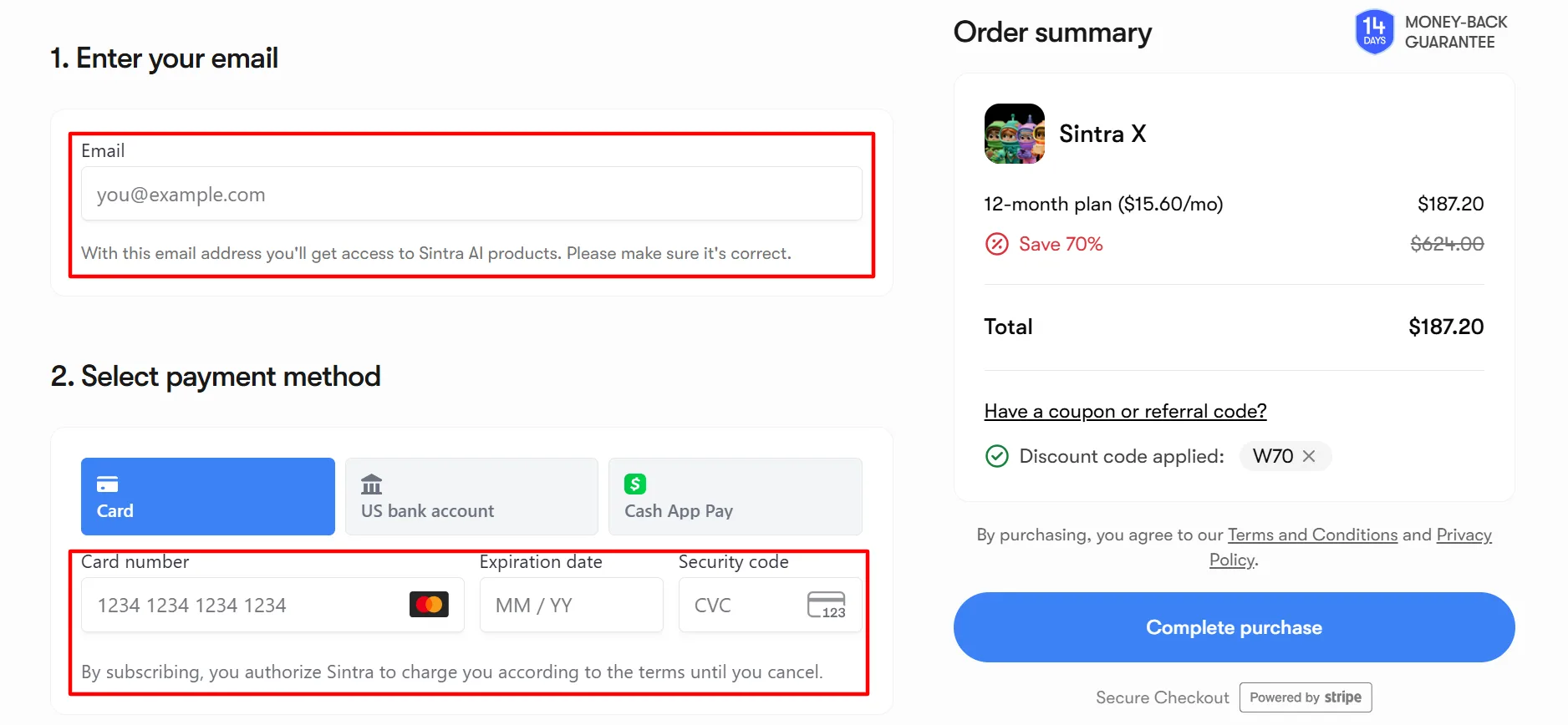 Sintra AI login step 4