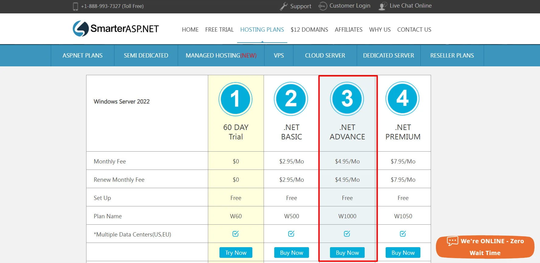 smarterasp net advance plan