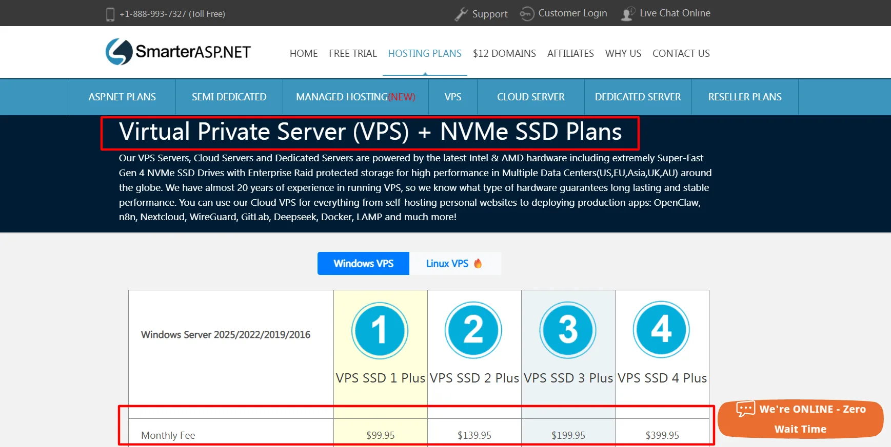 smarterasp vps hosting plan