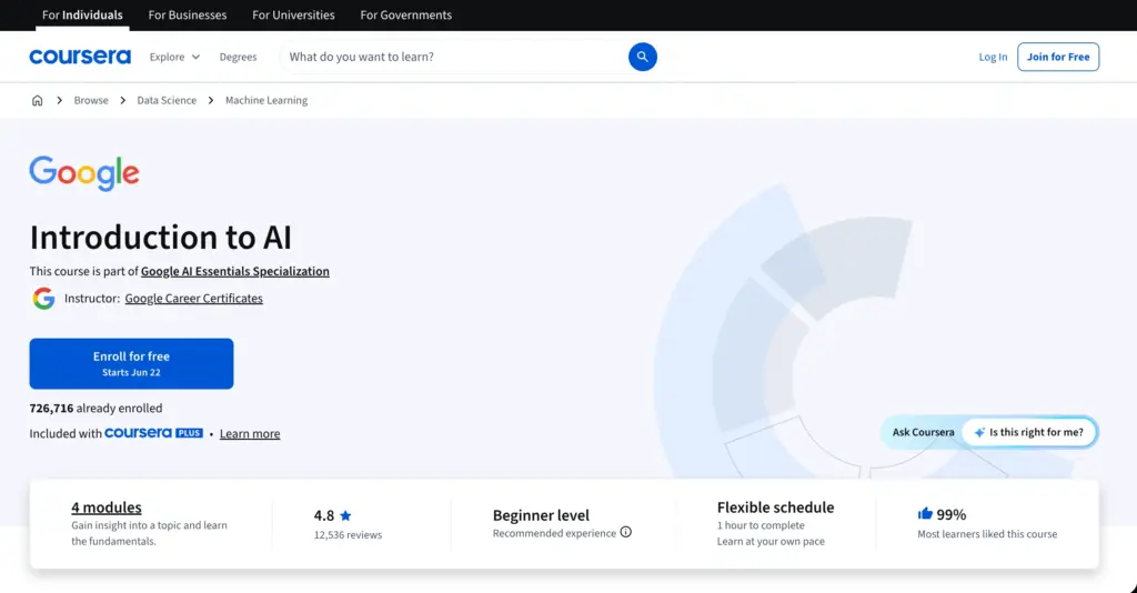 Introduction to AI — Google (Coursera)