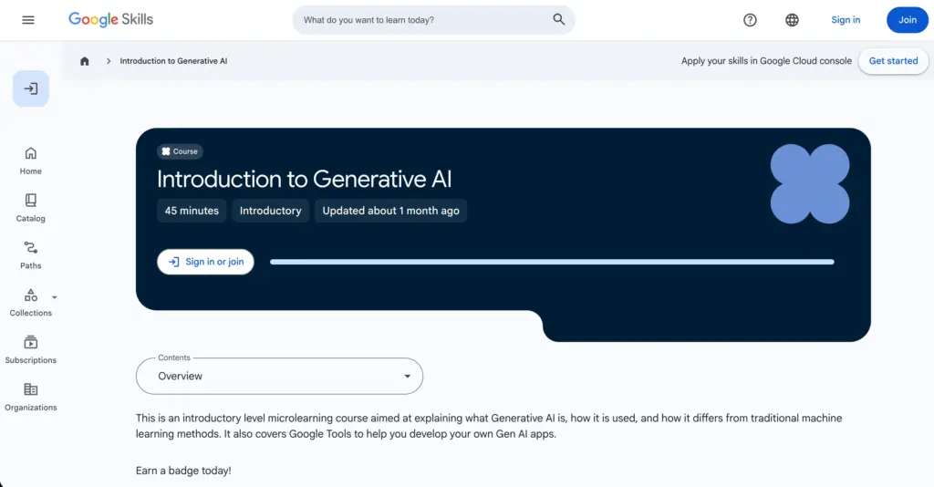 Introduction to Generative AI — Google Cloud