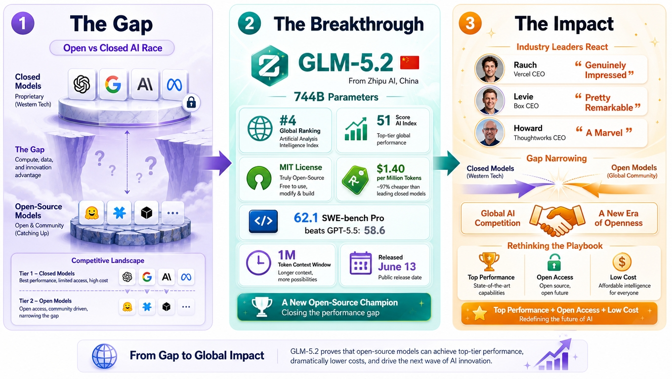 GLM-5.2 from China’s Z.AI Shocks the AI World as Top Open-Source Model