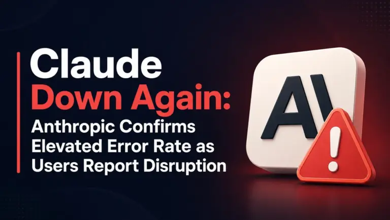 Claude Down Again: Anthropic Confirms Elevated Error Rate as Users Report Disruption