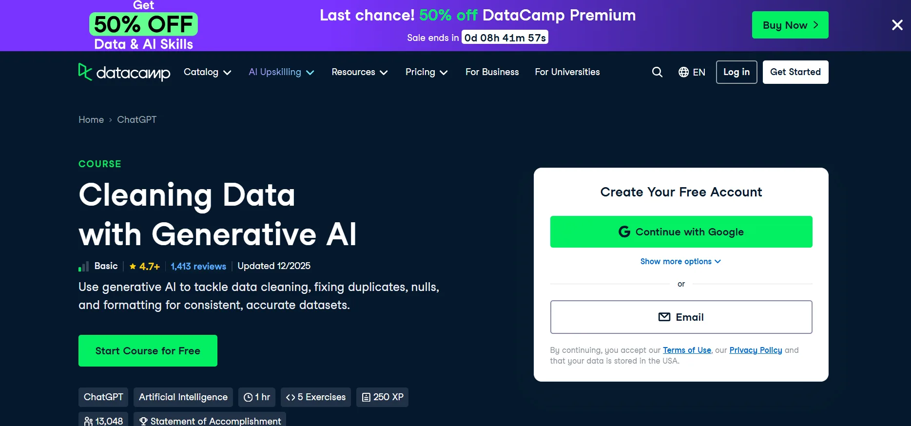 DataCamp - Cleaning data with generative AI