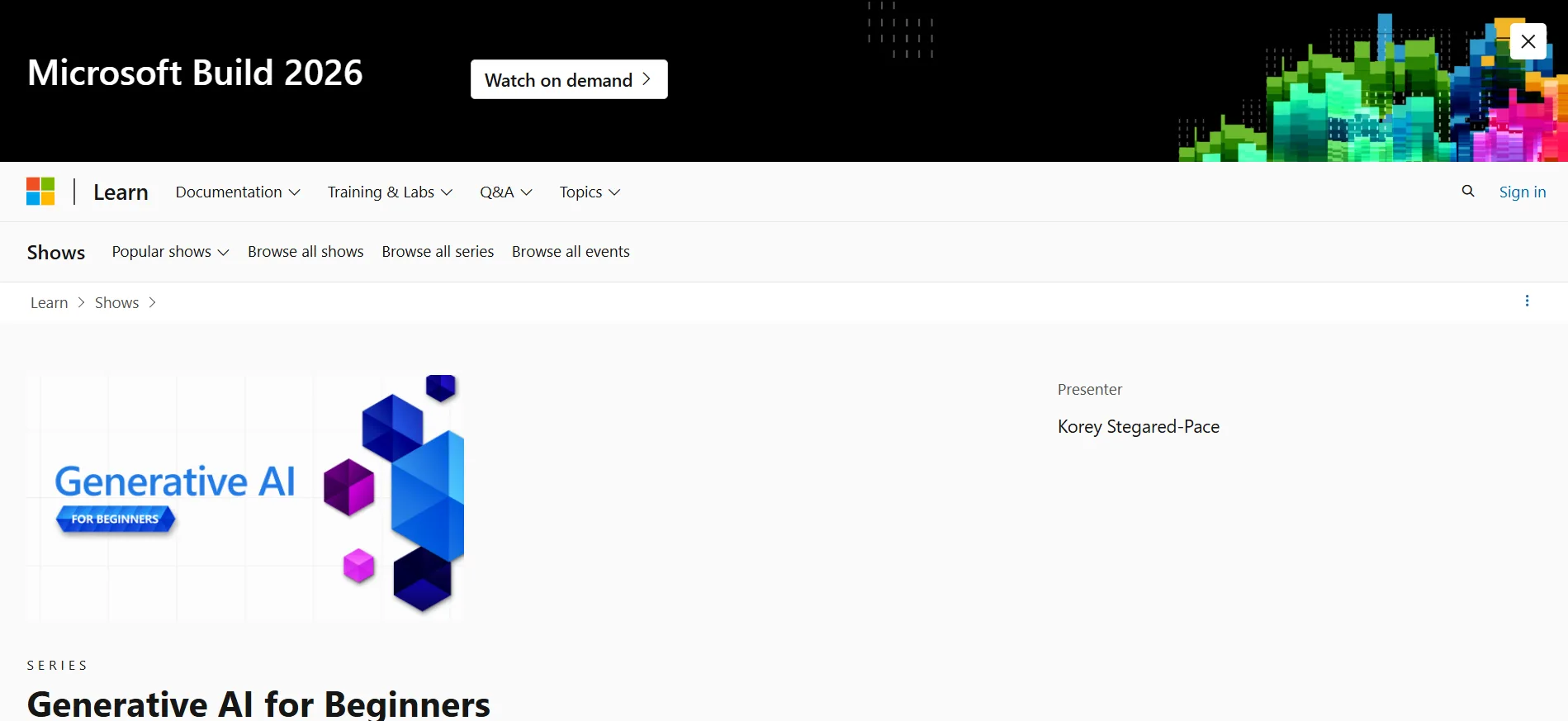 Microsoft - Generative AI for beginners