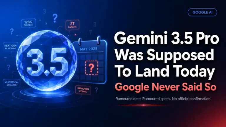 Gemini 3.5 Pro Was Supposed To Land Today. Google Never Said So
