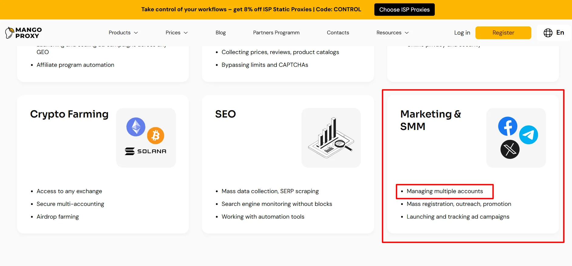 Managing Multiple accounts - Mango Proxy