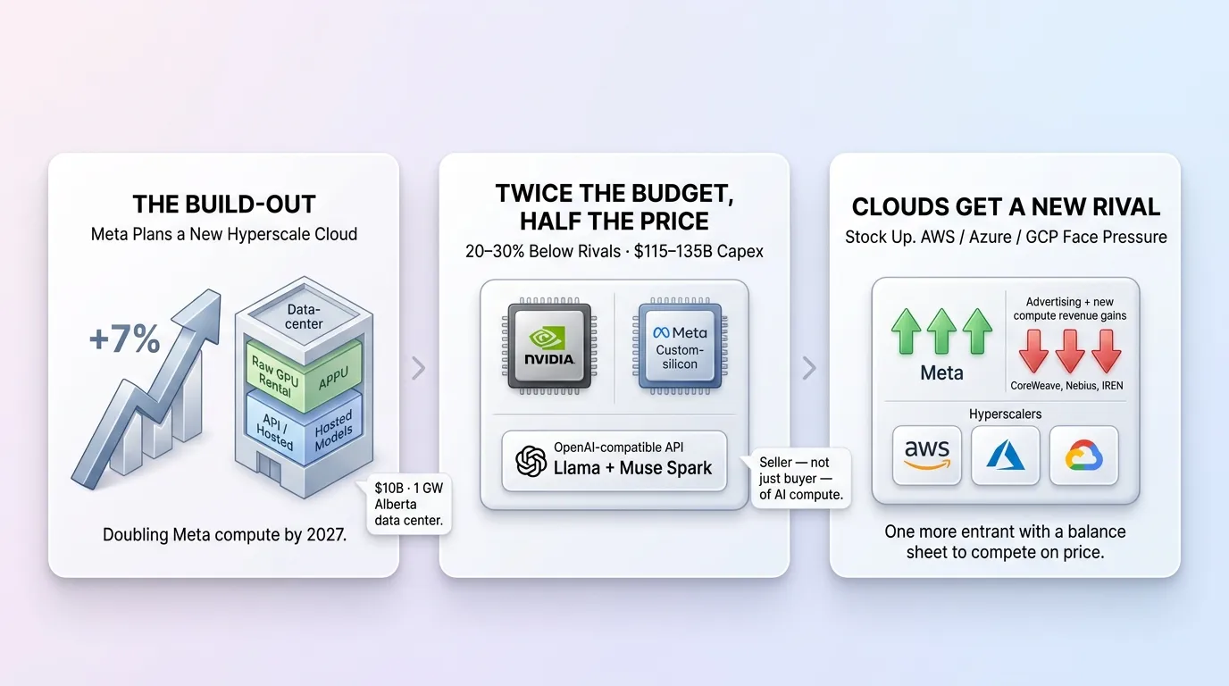 Meta Stock Jumps as "Meta Compute" Takes Aim at AWS, Azure and Google Cloud