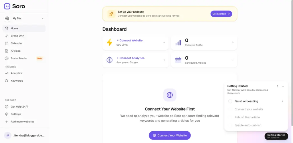 Soro Dashboard