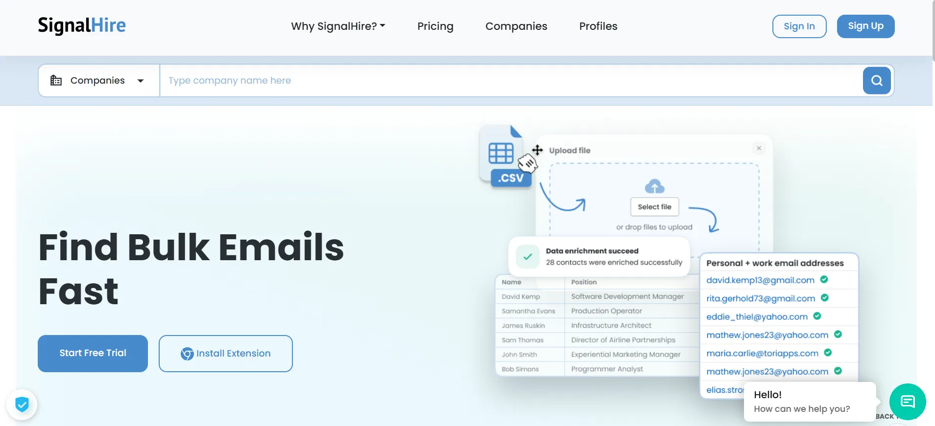 SignalHire Bulk